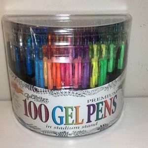 100 Gel Pens in Stadium Stand NIP